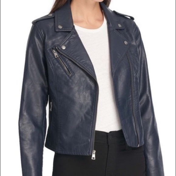 NWT LEVI’S Faux Leather Moto Jacket - Picture 4 of 11